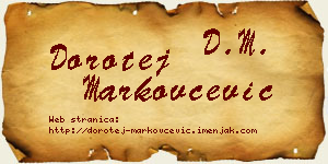 Dorotej Markovčević vizit kartica